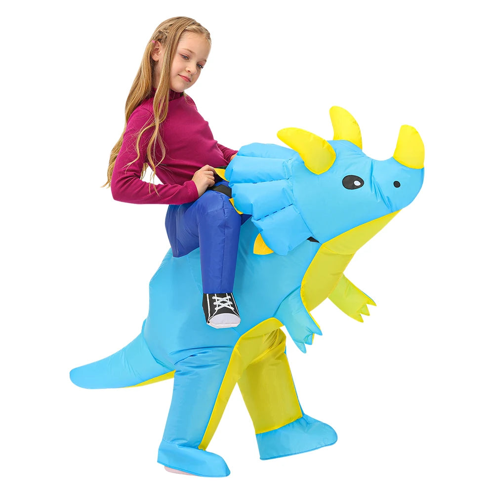 Kids Dinosaur Inflatable Costume – Fun Anime-Style Cosplay Suit for Halloween, Christmas, Purim & Party Wear – Boys & Girls Dress-Up