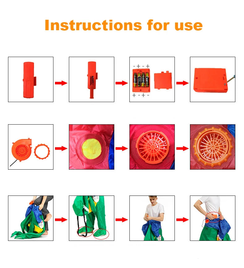 Kids Dinosaur Inflatable Costume – Fun Anime-Style Cosplay Suit for Halloween, Christmas, Purim & Party Wear – Boys & Girls Dress-Up