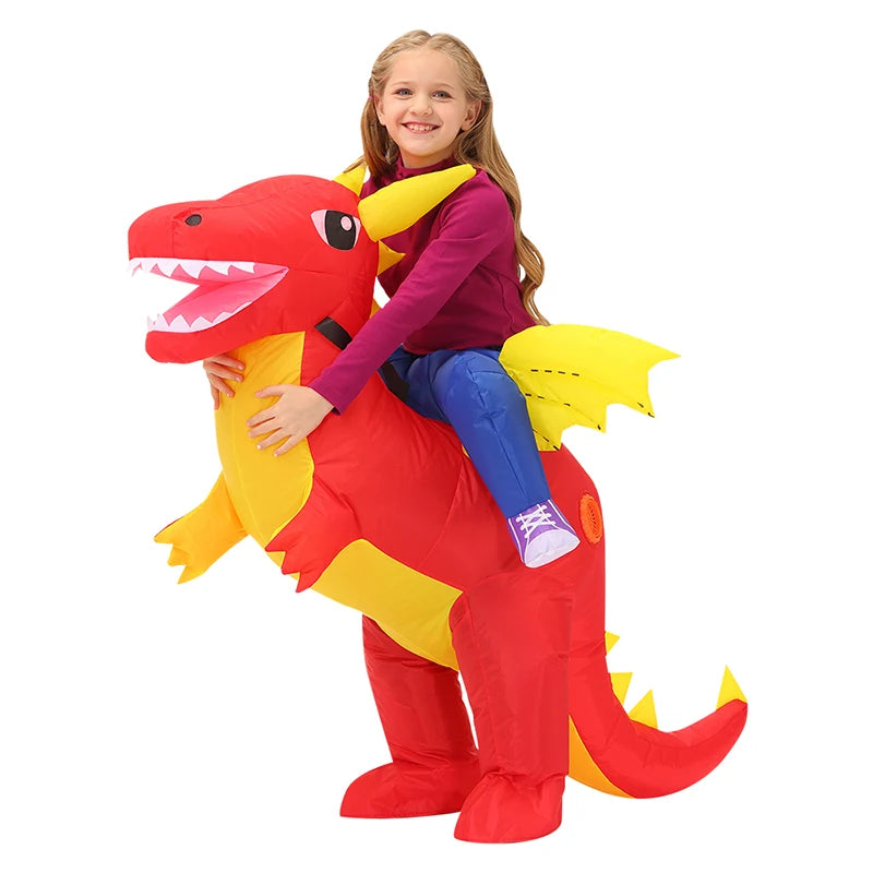 Kids Dinosaur Inflatable Costume – Fun Anime-Style Cosplay Suit for Halloween, Christmas, Purim & Party Wear – Boys & Girls Dress-Up
