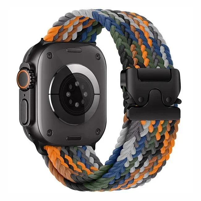 Parachute Strap for Apple Watch – Braided Nylon Band Compatible with Series 10, 9, 8, 7, 6, 5, SE, Ultra (41mm, 44mm, 45mm, 46mm, 49mm)