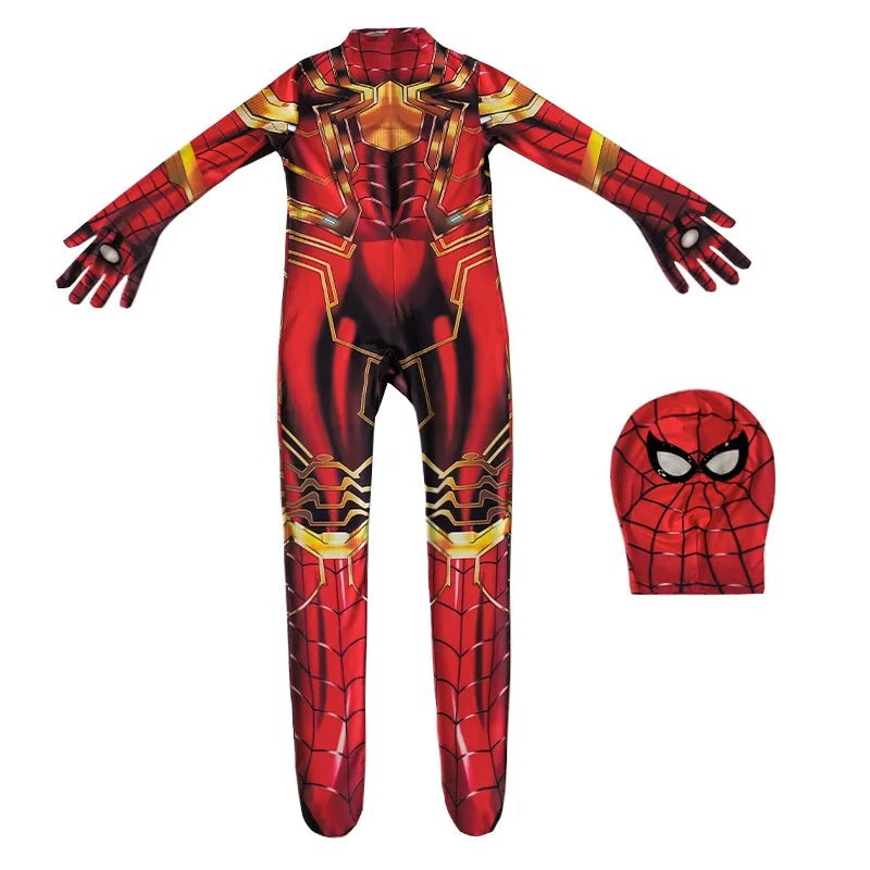 2025 Spiderman Cosplay Jumpsuit – Miles Morales Superhero Zentai Costume for Boys & Girls, Halloween Carnival Fantasy Bodysuit