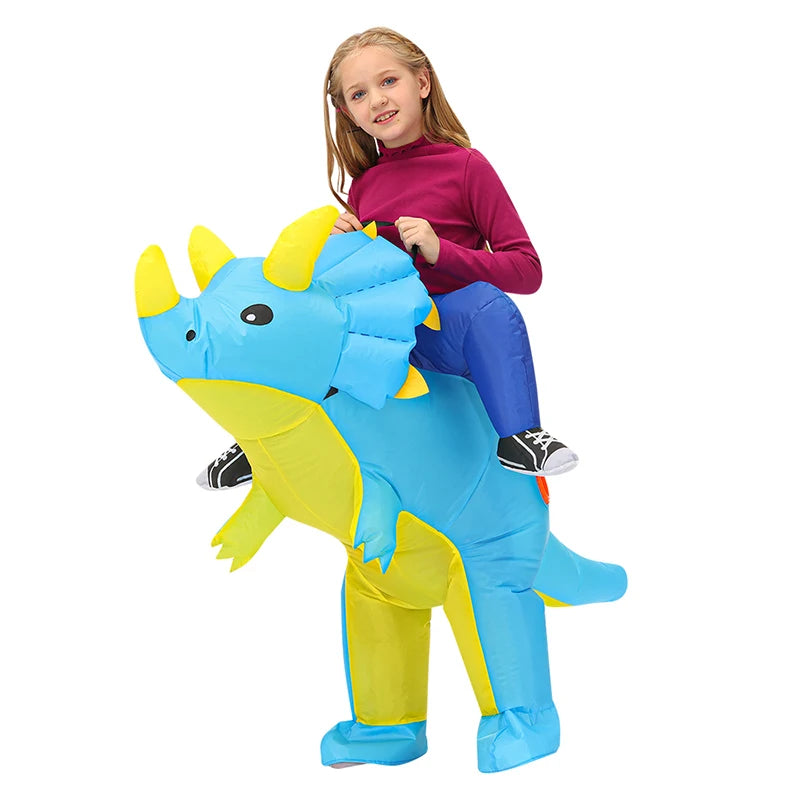 Kids Dinosaur Inflatable Costume – Fun Anime-Style Cosplay Suit for Halloween, Christmas, Purim & Party Wear – Boys & Girls Dress-Up