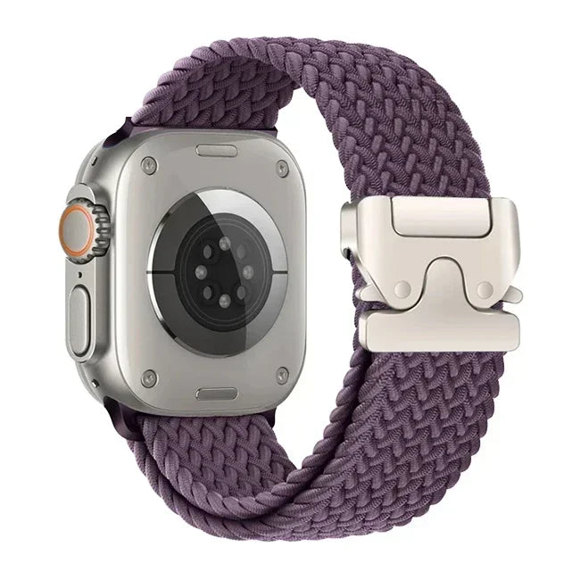 Parachute Strap for Apple Watch – Braided Nylon Band Compatible with Series 10, 9, 8, 7, 6, 5, SE, Ultra (41mm, 44mm, 45mm, 46mm, 49mm)