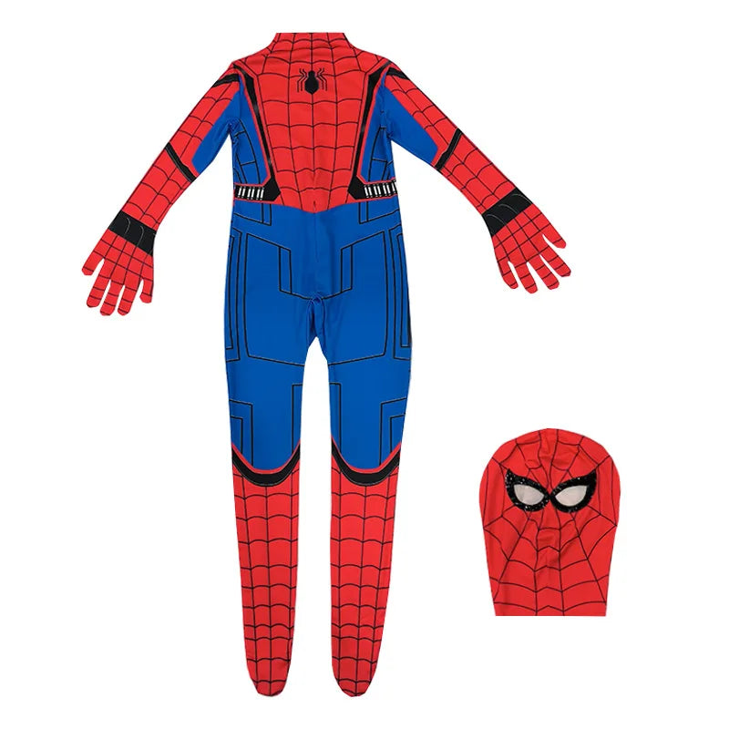 2025 Spiderman Cosplay Jumpsuit – Miles Morales Superhero Zentai Costume for Boys & Girls, Halloween Carnival Fantasy Bodysuit