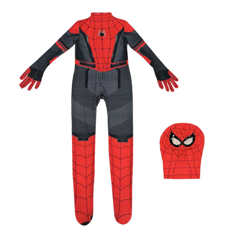2025 Spiderman Cosplay Jumpsuit – Miles Morales Superhero Zentai Costume for Boys & Girls, Halloween Carnival Fantasy Bodysuit