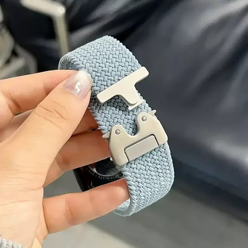 Parachute Strap for Apple Watch – Braided Nylon Band Compatible with Series 10, 9, 8, 7, 6, 5, SE, Ultra (41mm, 44mm, 45mm, 46mm, 49mm)