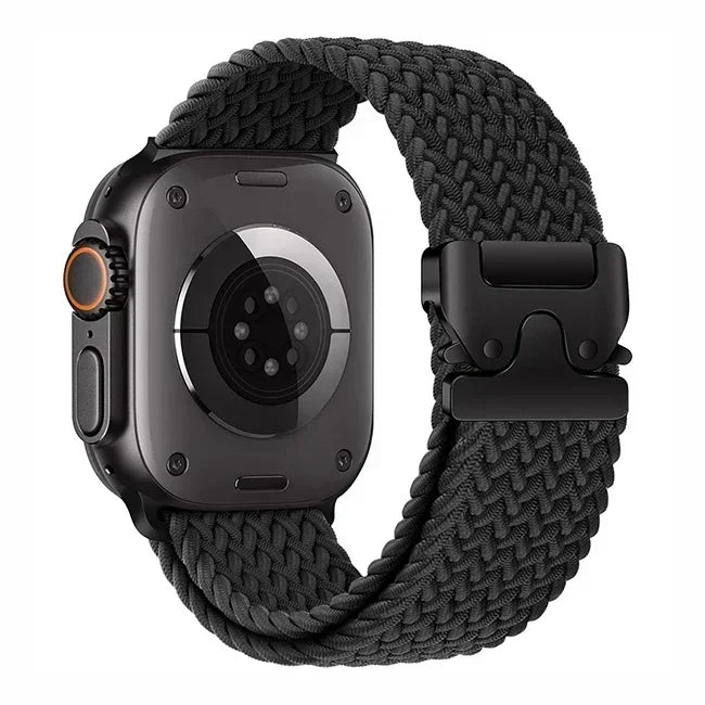 Parachute Strap for Apple Watch – Braided Nylon Band Compatible with Series 10, 9, 8, 7, 6, 5, SE, Ultra (41mm, 44mm, 45mm, 46mm, 49mm)