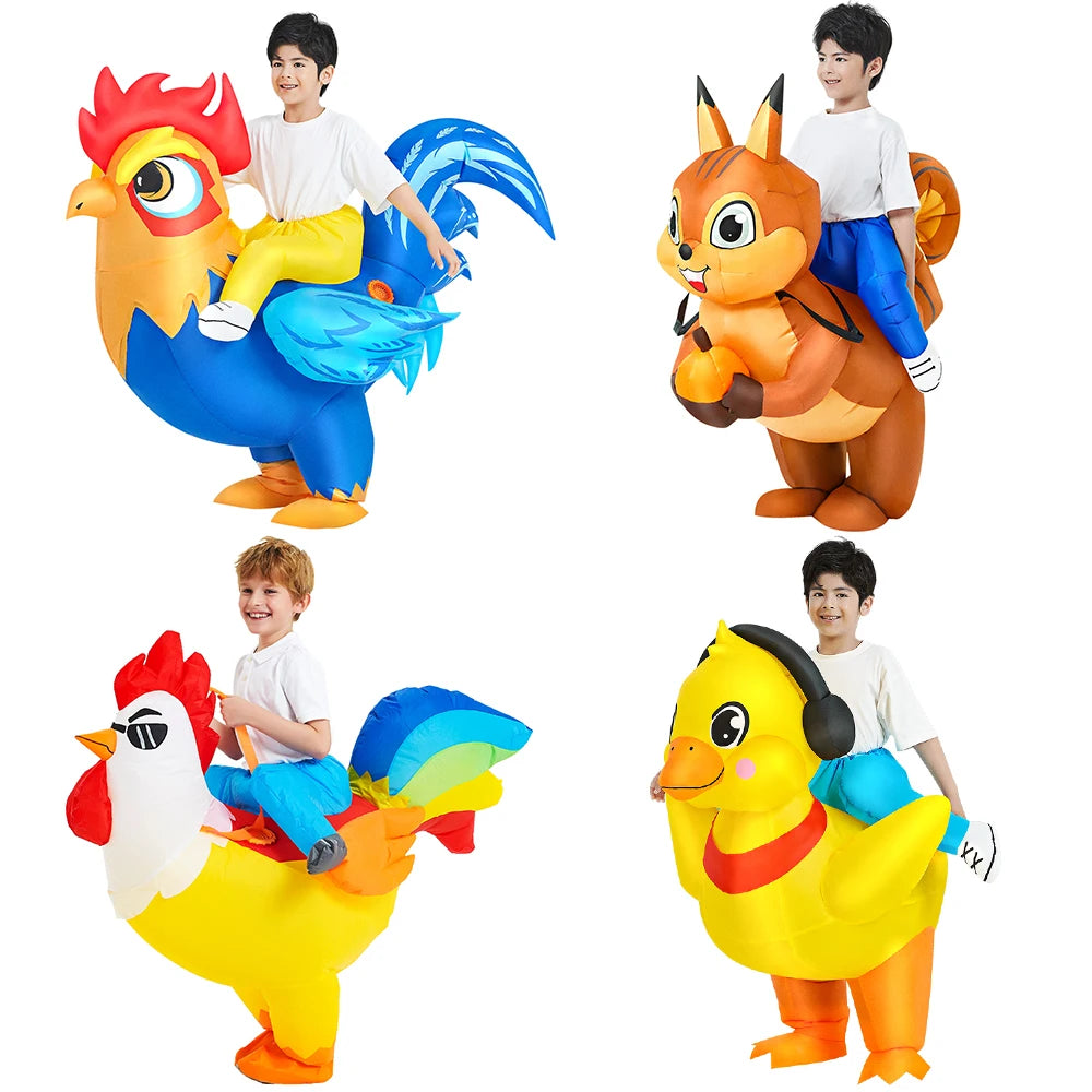 Kids Dinosaur Inflatable Costume – Fun Anime-Style Cosplay Suit for Halloween, Christmas, Purim & Party Wear – Boys & Girls Dress-Up