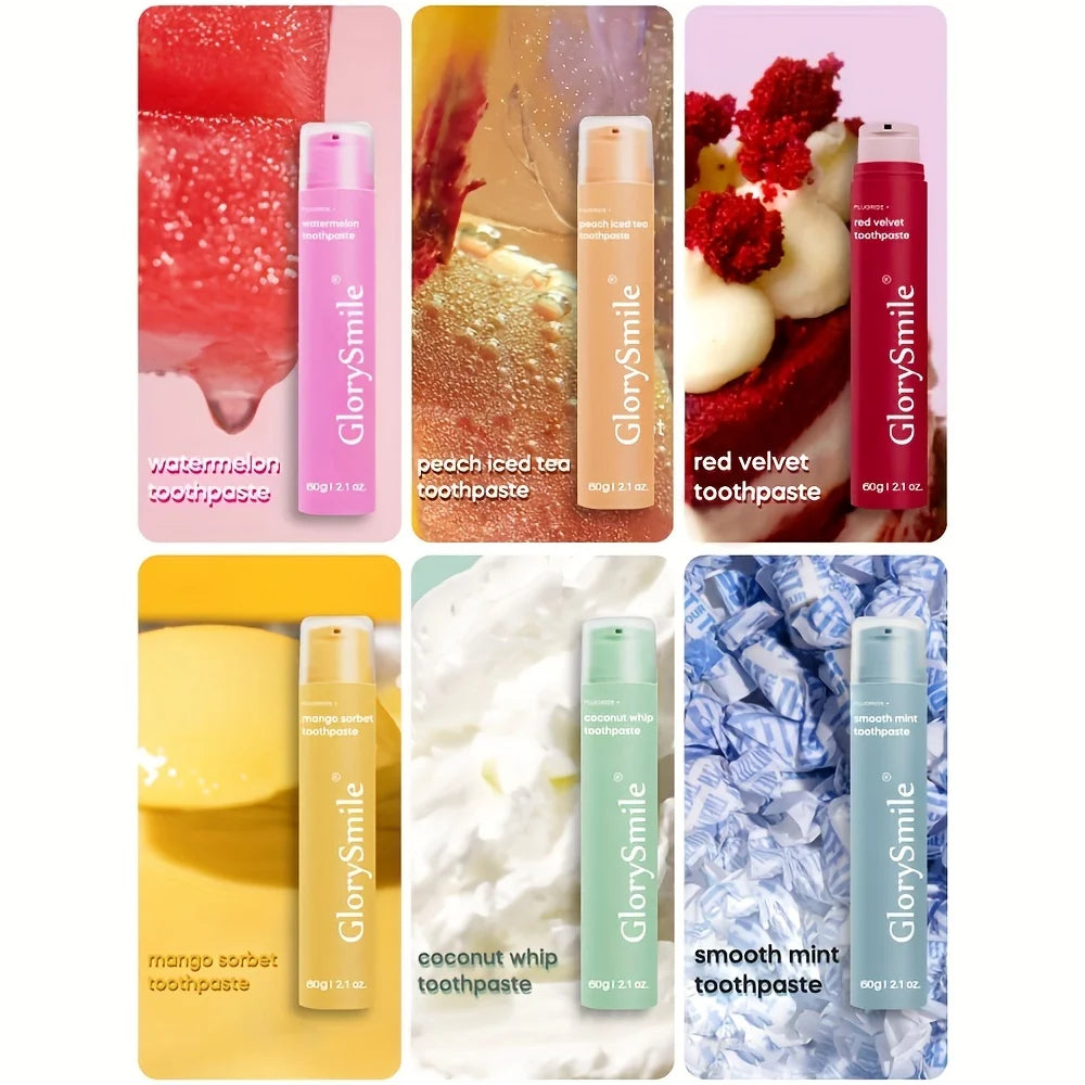 6 Flavors Toothpaste for Teeth Whitening Remove Yellow Bad Breath Tea Stains Oral Cleaning Dental Care