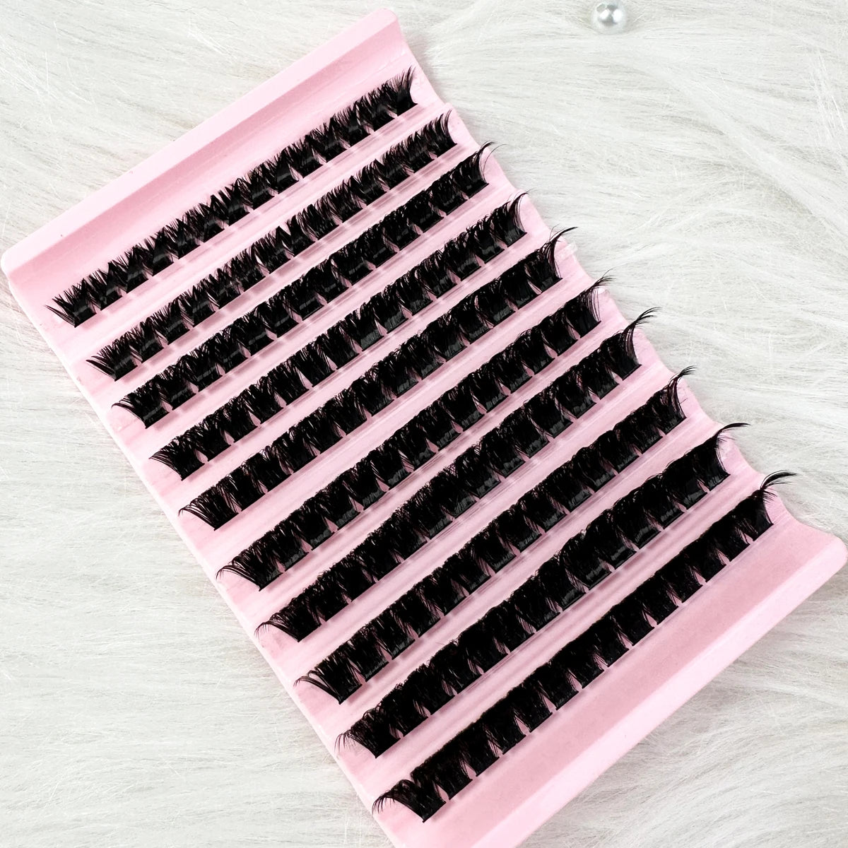 160D 10-Row Individual Faux Mink Lashes – Natural-Look Eyelash Extensions for Volume, Clusters