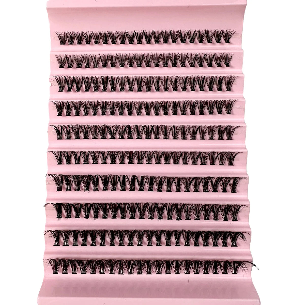 160D 10-Row Individual Faux Mink Lashes – Natural-Look Eyelash Extensions for Volume, Clusters