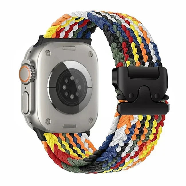 Parachute Strap for Apple Watch – Braided Nylon Band Compatible with Series 10, 9, 8, 7, 6, 5, SE, Ultra (41mm, 44mm, 45mm, 46mm, 49mm)