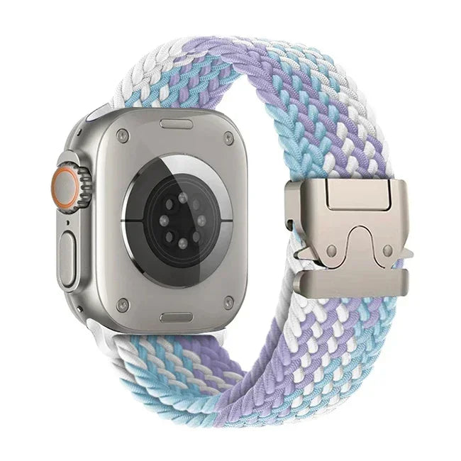 Parachute Strap for Apple Watch – Braided Nylon Band Compatible with Series 10, 9, 8, 7, 6, 5, SE, Ultra (41mm, 44mm, 45mm, 46mm, 49mm)