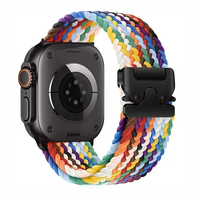 Parachute Strap for Apple Watch – Braided Nylon Band Compatible with Series 10, 9, 8, 7, 6, 5, SE, Ultra (41mm, 44mm, 45mm, 46mm, 49mm)