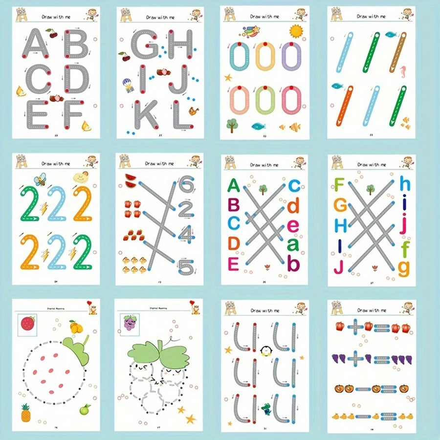Reusable Toddler Tracing Workbook – Magical Pen Control Practice, Drawing & Writing Educational Copybook for Early Learning