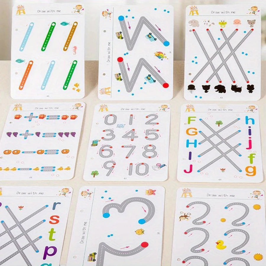 Reusable Toddler Tracing Workbook – Magical Pen Control Practice, Drawing & Writing Educational Copybook for Early Learning