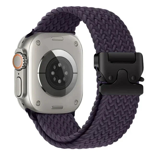 Parachute Strap for Apple Watch – Braided Nylon Band Compatible with Series 10, 9, 8, 7, 6, 5, SE, Ultra (41mm, 44mm, 45mm, 46mm, 49mm)