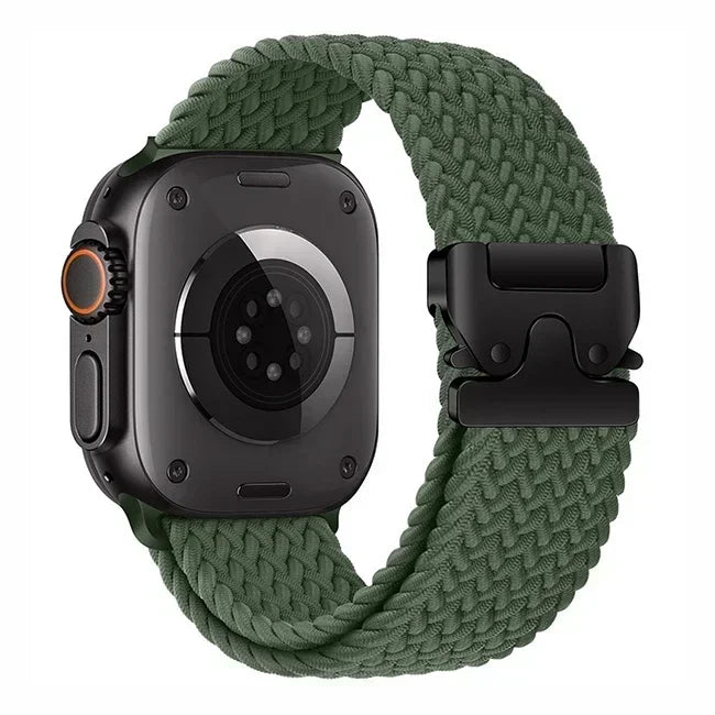 Parachute Strap for Apple Watch – Braided Nylon Band Compatible with Series 10, 9, 8, 7, 6, 5, SE, Ultra (41mm, 44mm, 45mm, 46mm, 49mm)