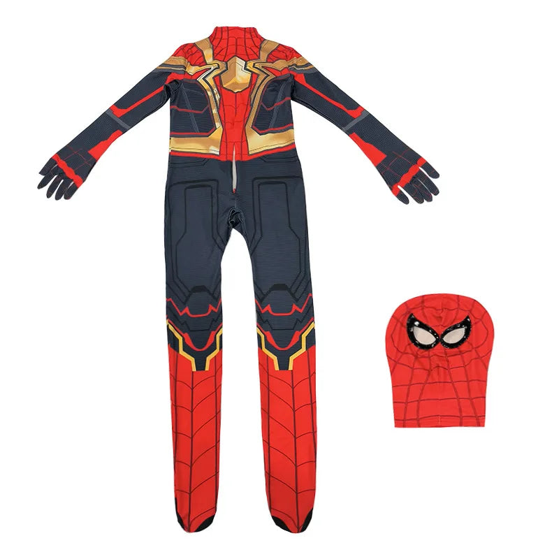 2025 Spiderman Cosplay Jumpsuit – Miles Morales Superhero Zentai Costume for Boys & Girls, Halloween Carnival Fantasy Bodysuit