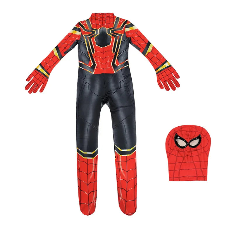 2025 Spiderman Cosplay Jumpsuit – Miles Morales Superhero Zentai Costume for Boys & Girls, Halloween Carnival Fantasy Bodysuit