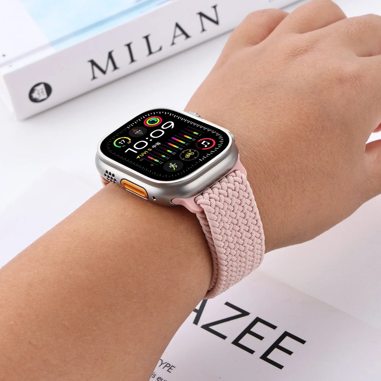 Parachute Strap for Apple Watch – Braided Nylon Band Compatible with Series 10, 9, 8, 7, 6, 5, SE, Ultra (41mm, 44mm, 45mm, 46mm, 49mm)
