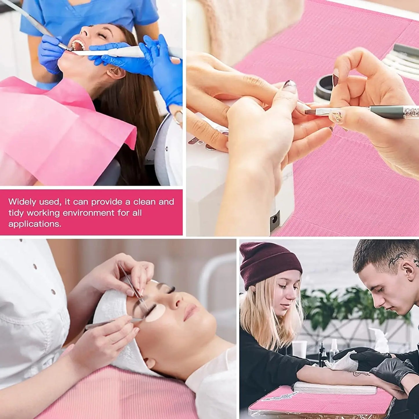 20pcs Disposable Nail Art Table Mat – Waterproof Manicure Tray Liners, Tattoo Cleaning Pads & Salon Protection