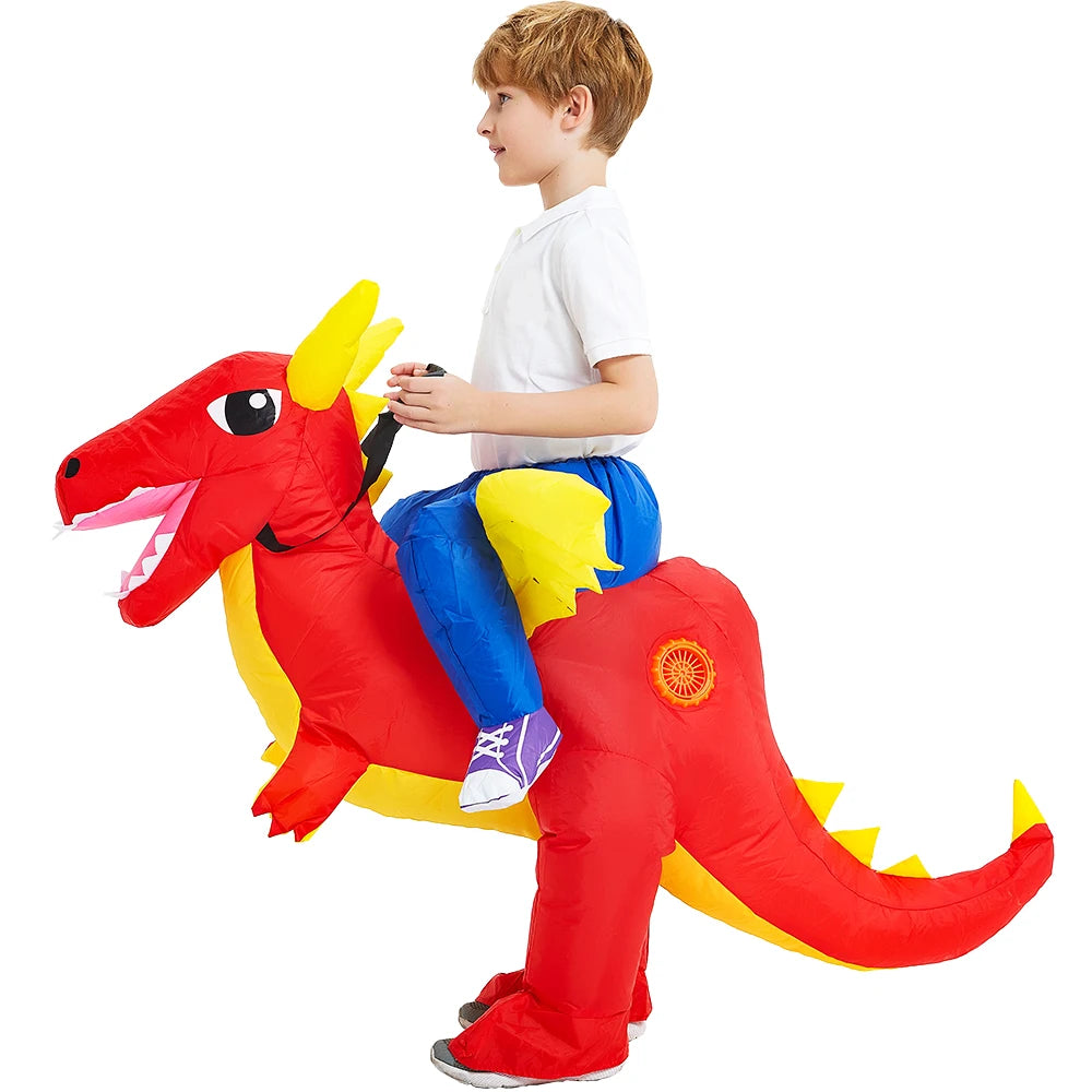 Kids Dinosaur Inflatable Costume – Fun Anime-Style Cosplay Suit for Halloween, Christmas, Purim & Party Wear – Boys & Girls Dress-Up